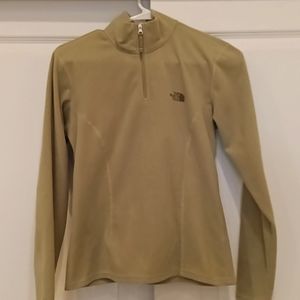 Women's small half zip North Face green fleece